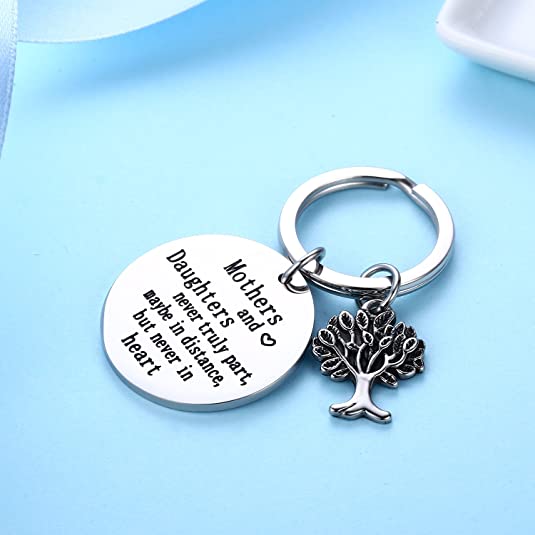Mothers & Daughters Never Truly Part Keychain Keychain GrindStyle