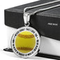 Softball Necklace - Believe In Yourself Jewelry ShineOn Fulfillment Luxury Necklace (Silver) No