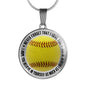 Softball Necklace - Believe In Yourself Jewelry ShineOn Fulfillment