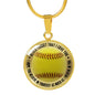Softball Necklace - Believe In Yourself Jewelry ShineOn Fulfillment Luxury Necklace (Gold) No