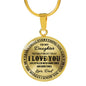 To My Daughter - I Love You Jewelry ShineOn Fulfillment Luxury Necklace (Gold) No