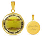 Softball Necklace - Believe In Yourself Jewelry ShineOn Fulfillment Luxury Necklace (Gold) Yes