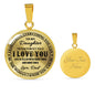 To My Daughter - I Love You Jewelry ShineOn Fulfillment Luxury Necklace (Gold) Yes