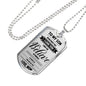 Mom To Son - Believe In Yourself Luxury Dog Tag Jewelry ShineOn Fulfillment