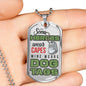 Some Heroes Wear Capes Mine Wears Dog Tag Jewelry ShineOn Fulfillment