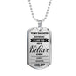 Dad To Daughter - Believe In Yourself Luxury Dog Tag Jewelry ShineOn Fulfillment