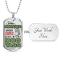Some Heroes Wear Capes Mine Wears Dog Tag Jewelry ShineOn Fulfillment Military Chain (Silver) Yes