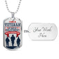 I Am A Veteran - Limited Edition Dog Tag Jewelry ShineOn Fulfillment Military Chain (Silver) Yes