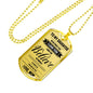 Mom To Daughter - Believe In Yourself Luxury Dog Tag Jewelry ShineOn Fulfillment Military Chain (Gold) No