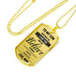 Mom To Son - Believe In Yourself Luxury Dog Tag Jewelry ShineOn Fulfillment Military Chain (Gold) No