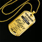 Mom To Daughter - Believe In Yourself Luxury Dog Tag Jewelry ShineOn Fulfillment