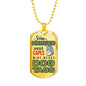 Some Heroes Wear Capes Mine Wears Dog Tag Jewelry ShineOn Fulfillment Military Chain (Gold) No