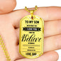 Dad To Son - Believe In Yourself Luxury Dog Tag Jewelry ShineOn Fulfillment