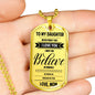 Mom To Daughter - Believe In Yourself Luxury Dog Tag Jewelry ShineOn Fulfillment