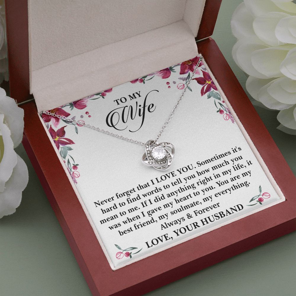 My Wife My Everything Love Knot Necklace
