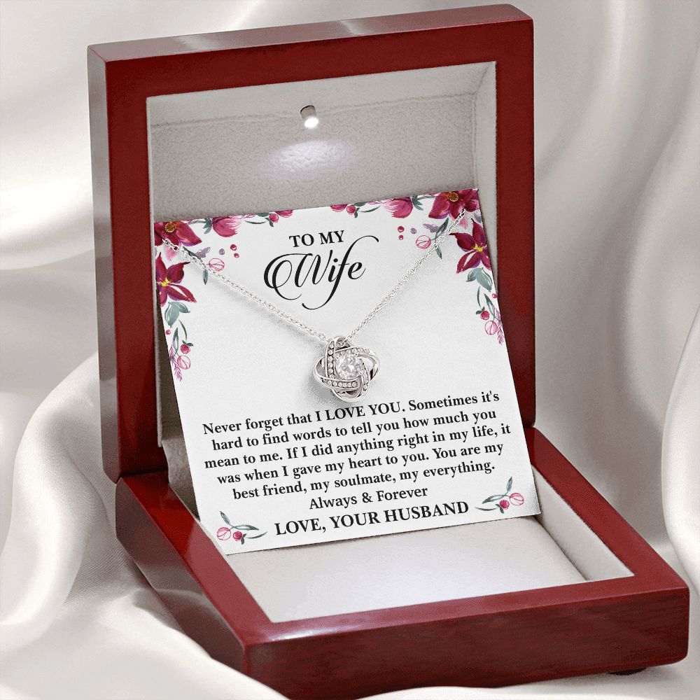 My Wife My Everything Love Knot Necklace
