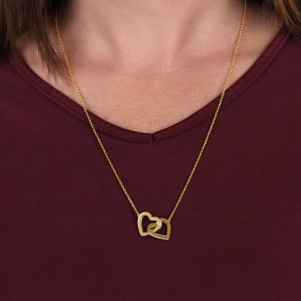Daughter - Be Brave - Interlocking Hearts Necklace