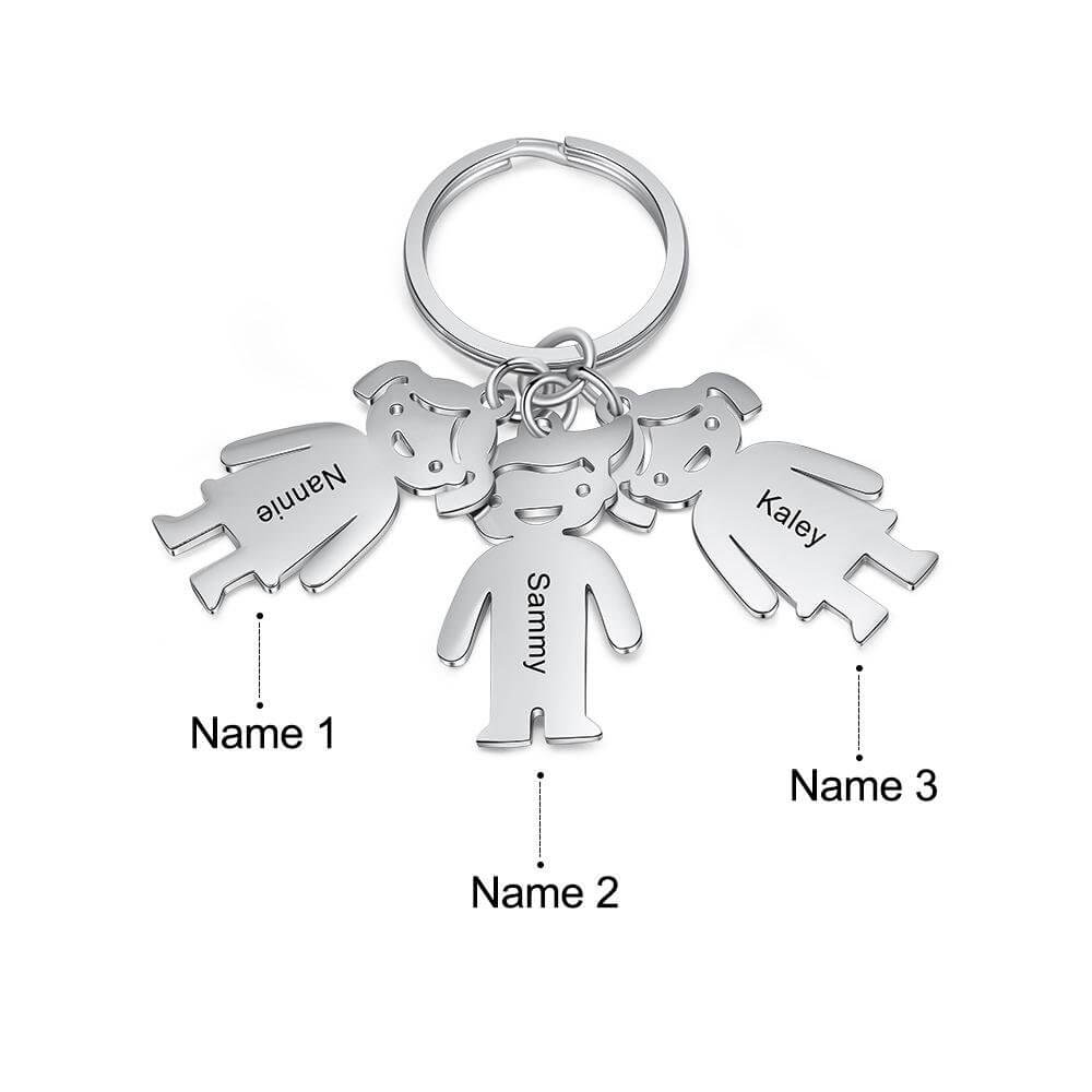 Personalized Boy Girl Charm Keychain Keychain GrindStyle
