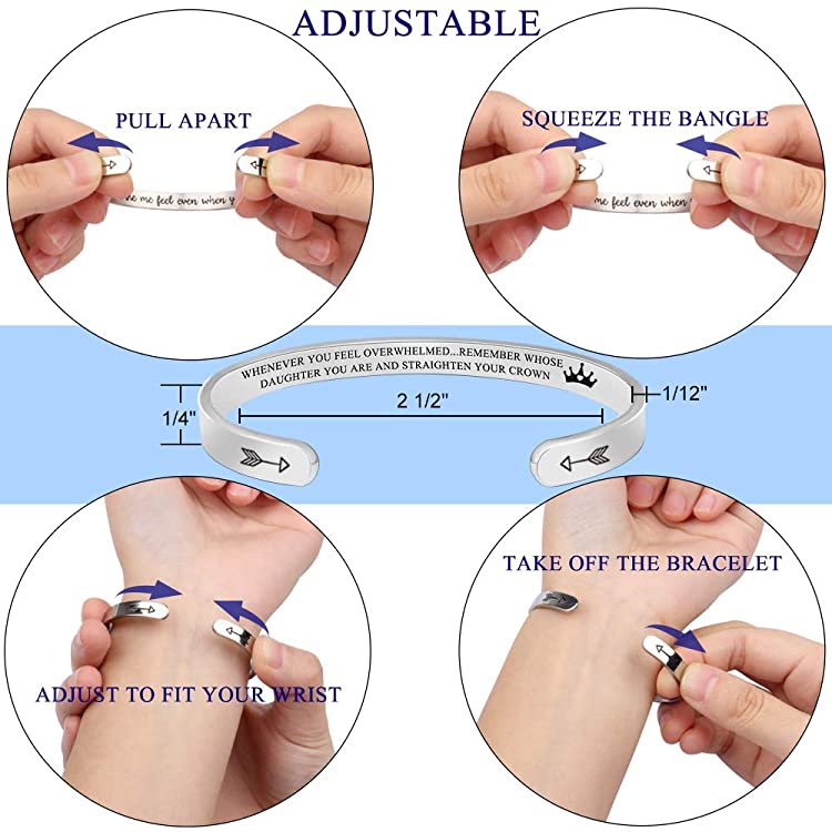 Straighten Your Crown Inspirational Cuff Bracelet bracelets GrindStyle