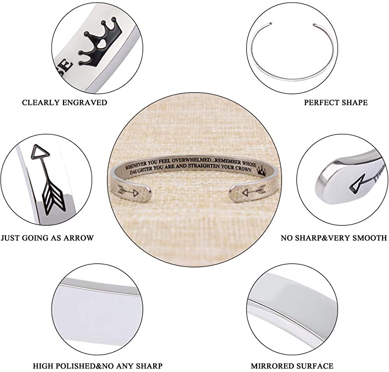 Straighten Your Crown Inspirational Cuff Bracelet bracelets GrindStyle