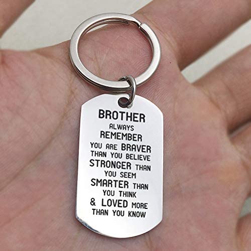 Sister/Brother Keychain - Remember You are Braver Than You Believe Keychain GrindStyle