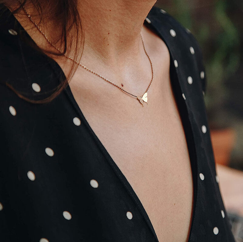 My Baby Girl - 18K Gold Plated Dainty Butterfly Necklace Necklaces GrindStyle