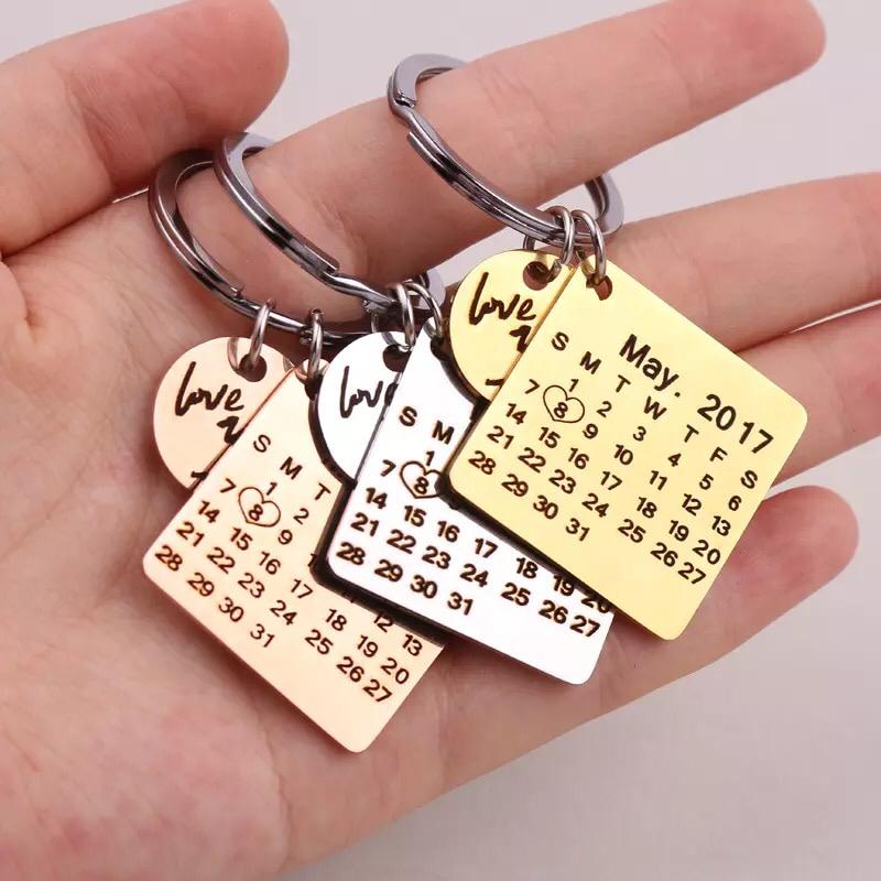 Personalized Calendar Keychain Keychain GrindStyle