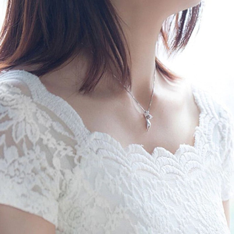 Cute Sterling Silver Cat Necklace necklace GrindStyle