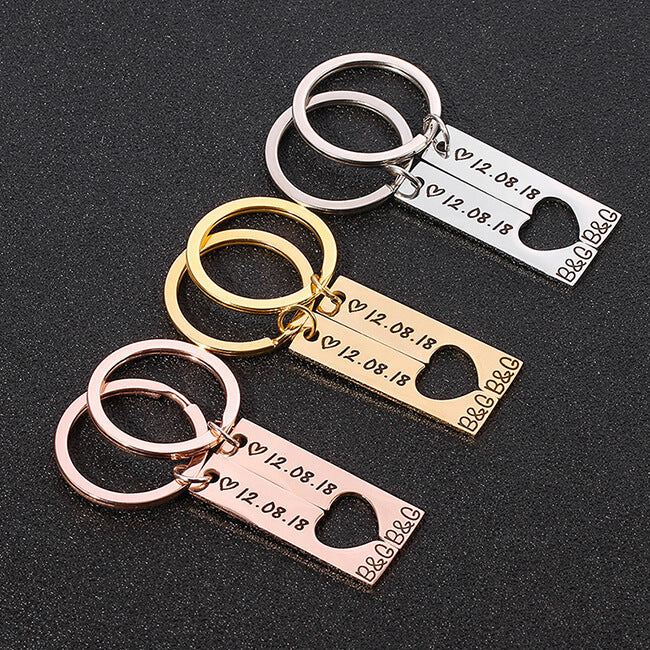 Personalized Matching Couple Keychain Keychain GrindStyle