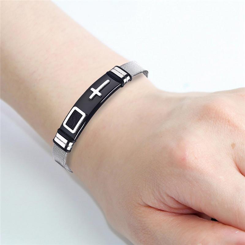 Adjustable Stainless Steel Cross Bracelet bracelets GrindStyle