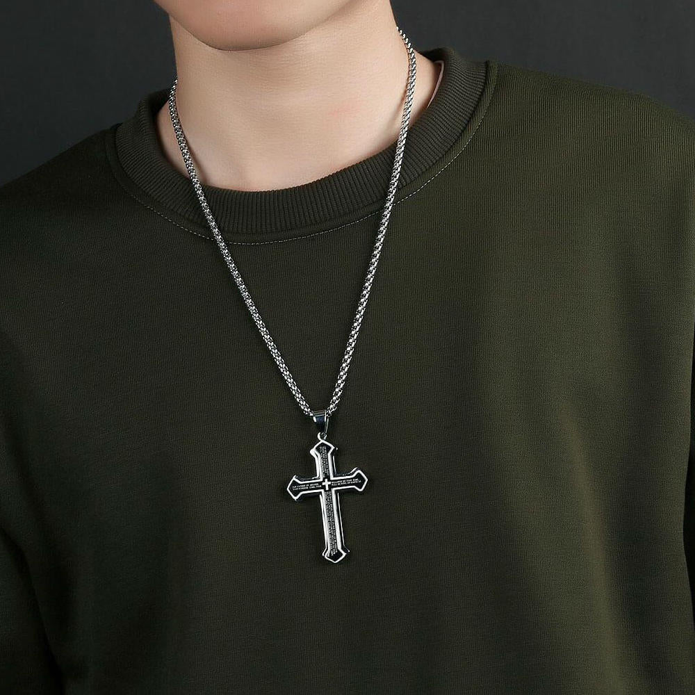 The Lord’s Prayer Cross Necklace necklace GrindStyle
