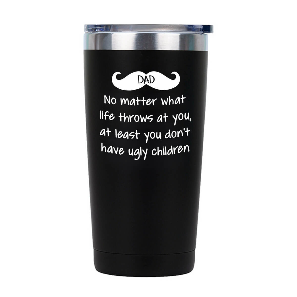 Dad No Matter What Life Throws At You Tumbler Tumblers GrindStyle Black