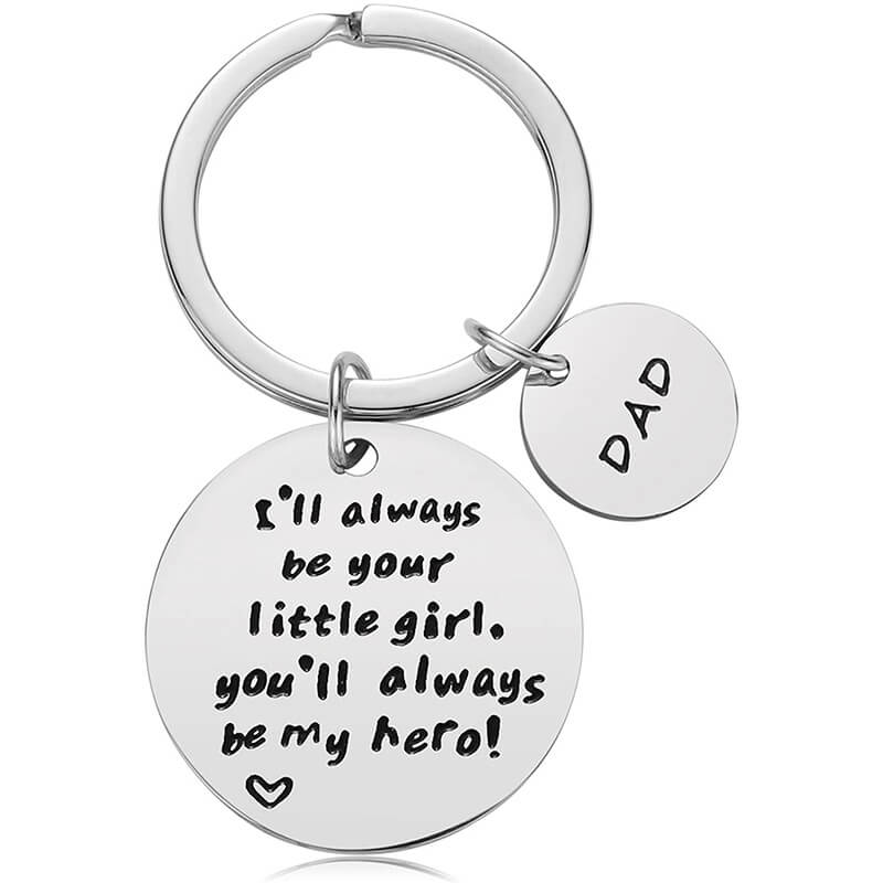 Dad Gift From Daughter - You Will Always Be My Hero Keychain Keychain GrindStyle