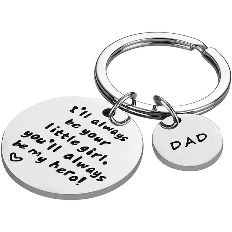 Dad Gift From Daughter - You Will Always Be My Hero Keychain Keychain GrindStyle