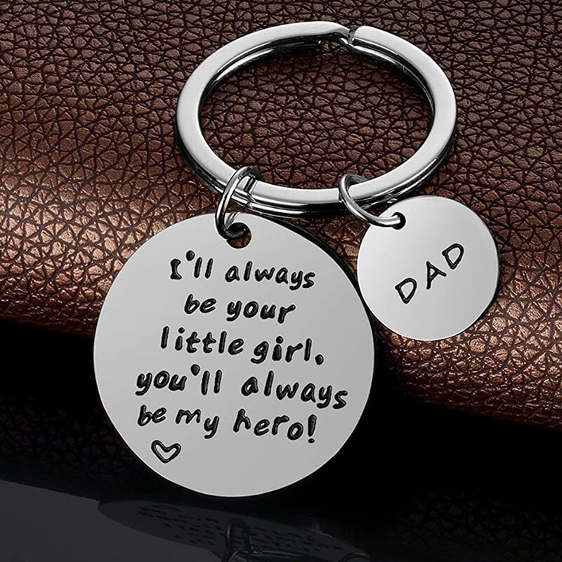 Dad Gift From Daughter - You Will Always Be My Hero Keychain Keychain GrindStyle