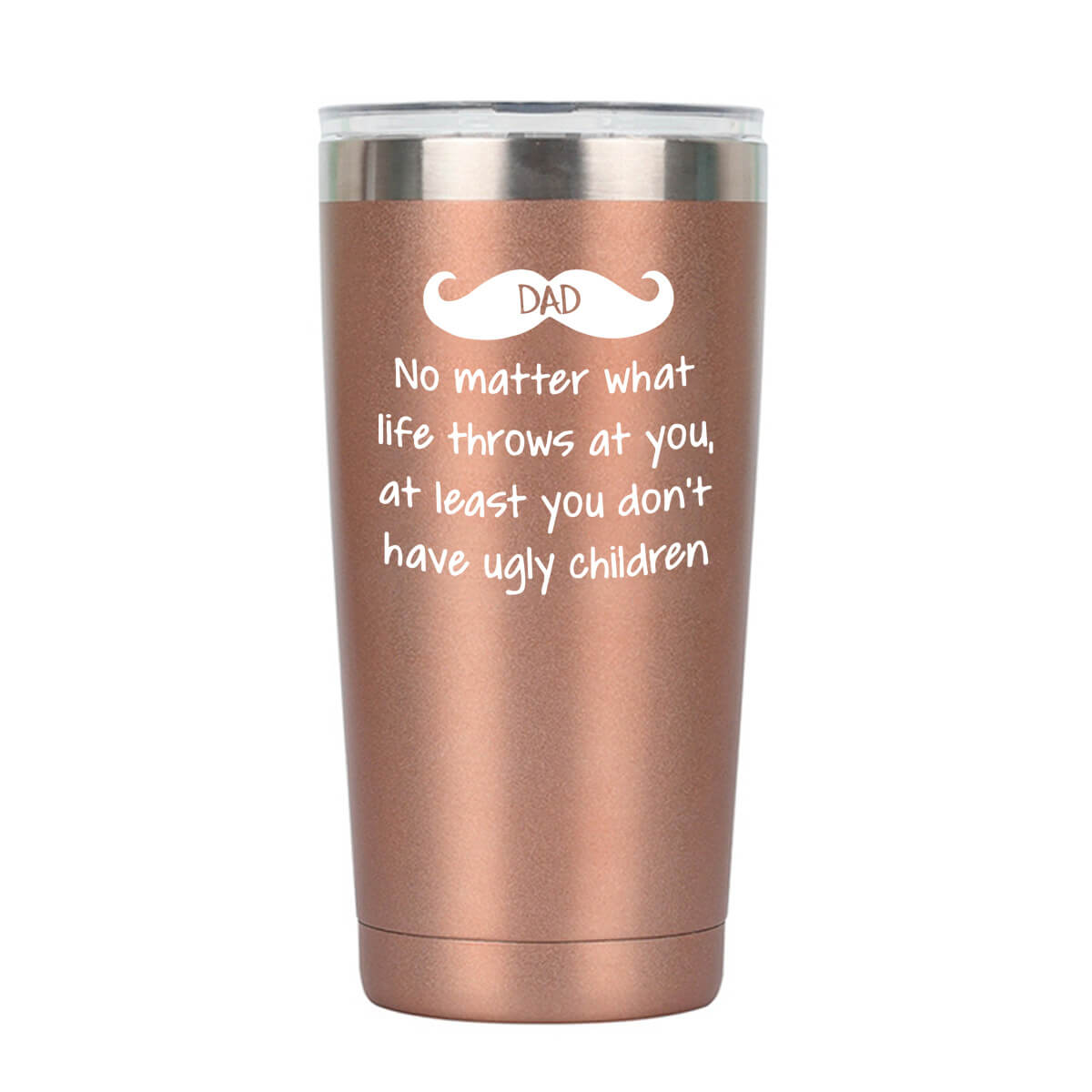 Dad No Matter What Life Throws At You Tumbler Tumblers GrindStyle Rose Gold