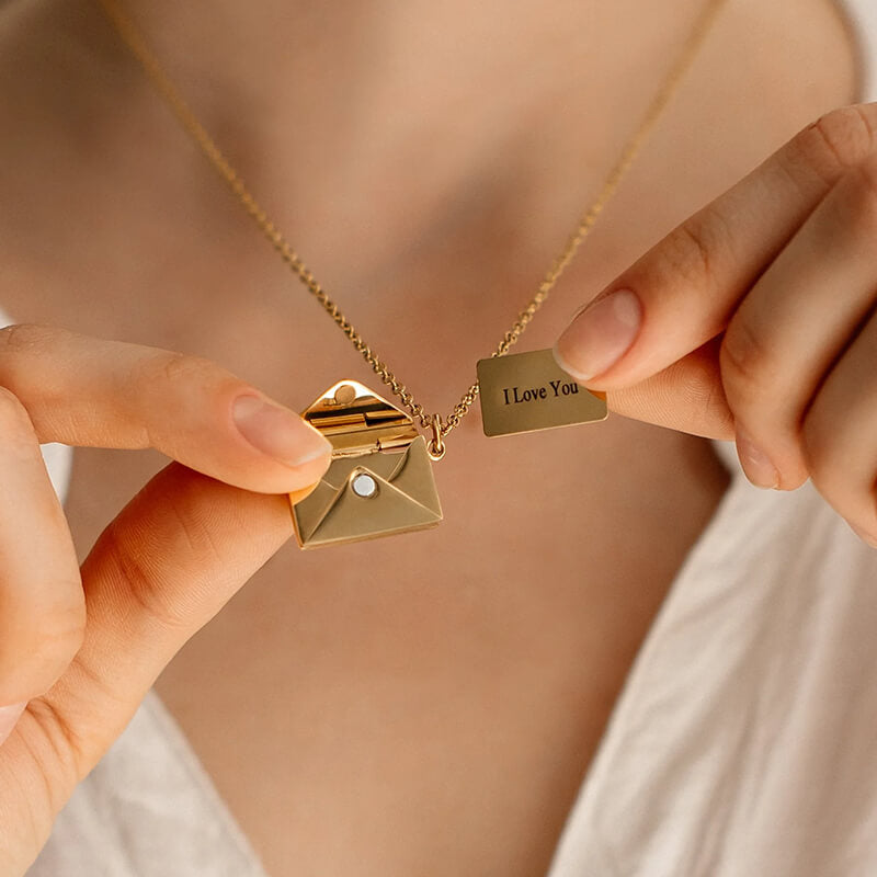 Personalized Envelope Love Letter Necklace