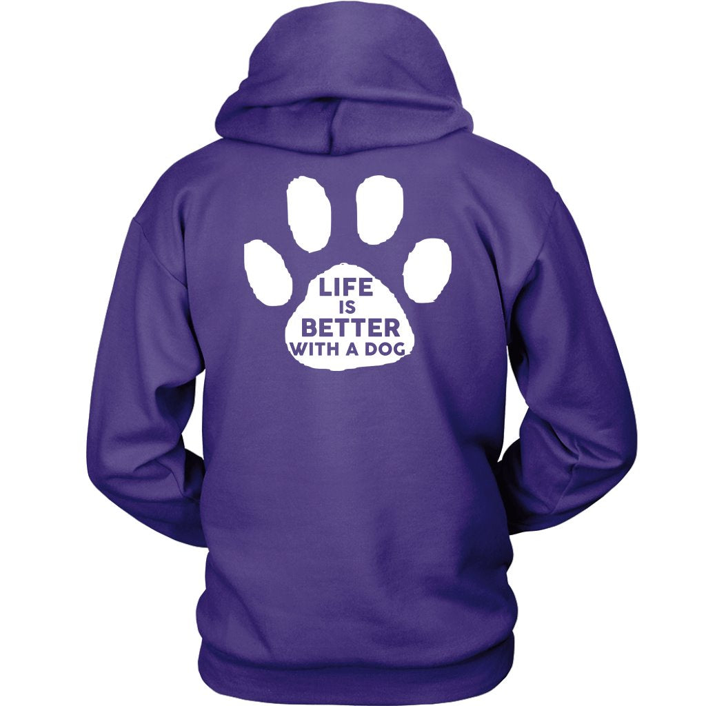 Life Is Better With A Dog Shirt T-shirt teelaunch Unisex Hoodie Purple S