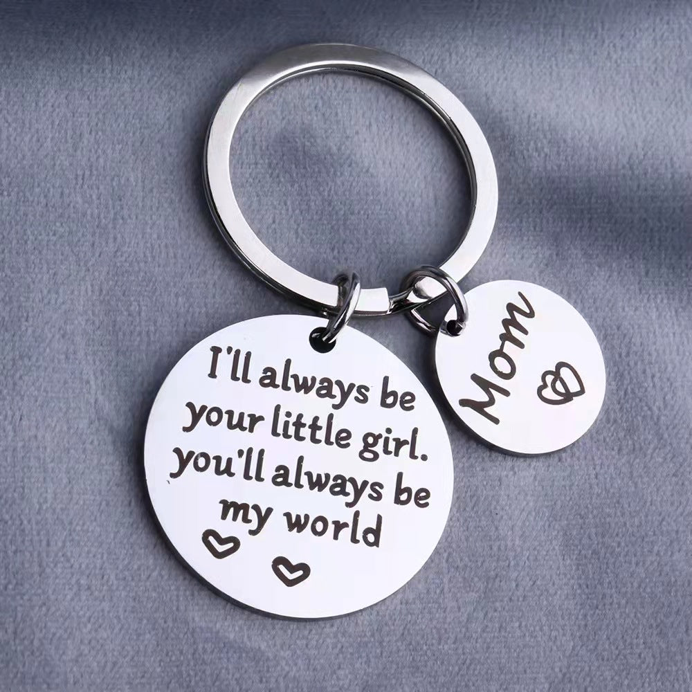 To My Mom - You'll Always Be My World Keychain Keychain GrindStyle
