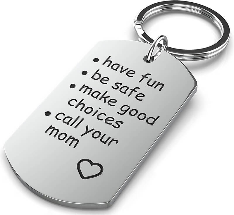 Have Fun, Be Safe, Make Good Choices and Call Your MOM Keychain Keychain GrindStyle 