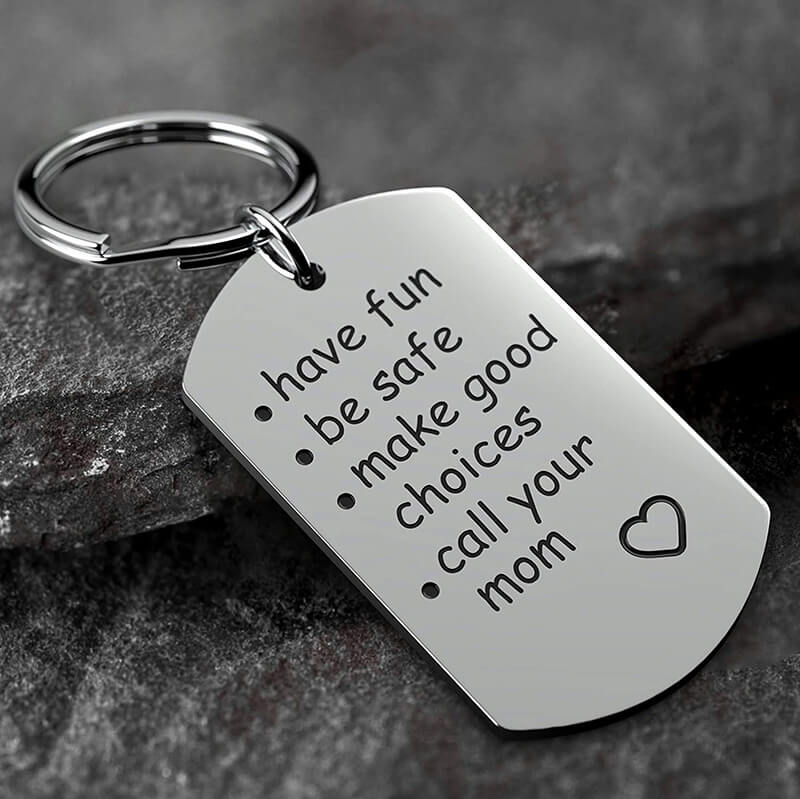 Have Fun, Be Safe, Make Good Choices and Call Your MOM Keychain Keychain GrindStyle