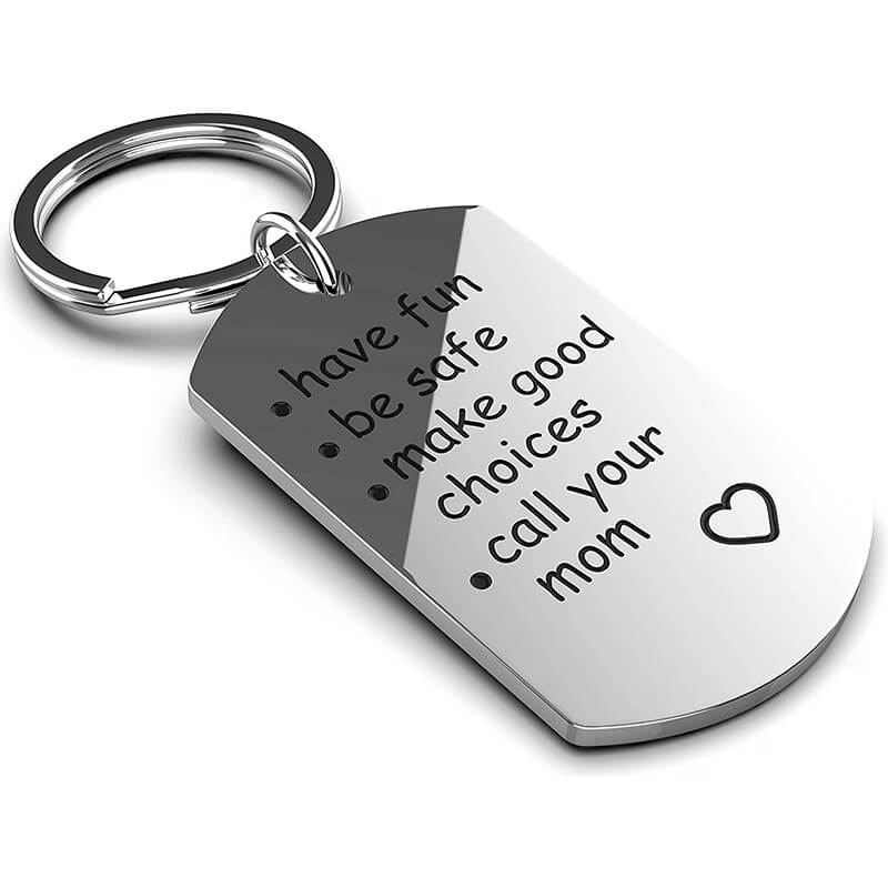 Have Fun, Be Safe, Make Good Choices and Call Your MOM Keychain Keychain GrindStyle 