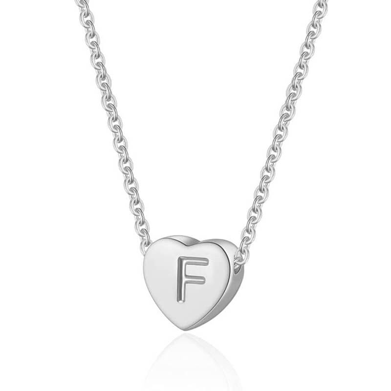 Personalized Dainty Initial Heart Necklace Necklaces GrindStyle