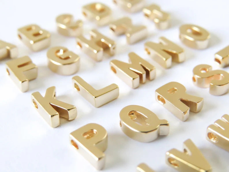 14K Gold Plated Initial Letter Necklace Necklaces GrindStyle