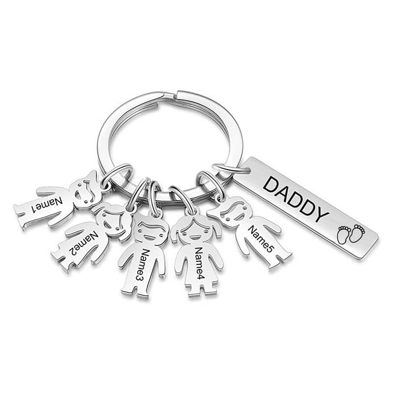 Personalized Kids Charm Family Name Keychain Keychain GrindStyle