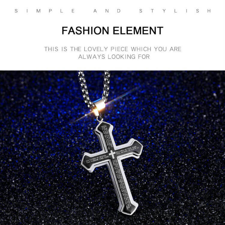 The Lord’s Prayer Cross Necklace necklace GrindStyle