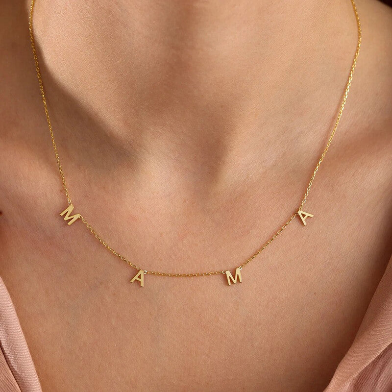 Dainty MAMA Letter Necklace