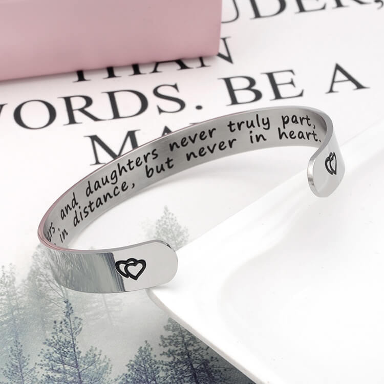 Mothers and Daughters Never Truly Part Cuff Bracelet bracelets GrindStyle