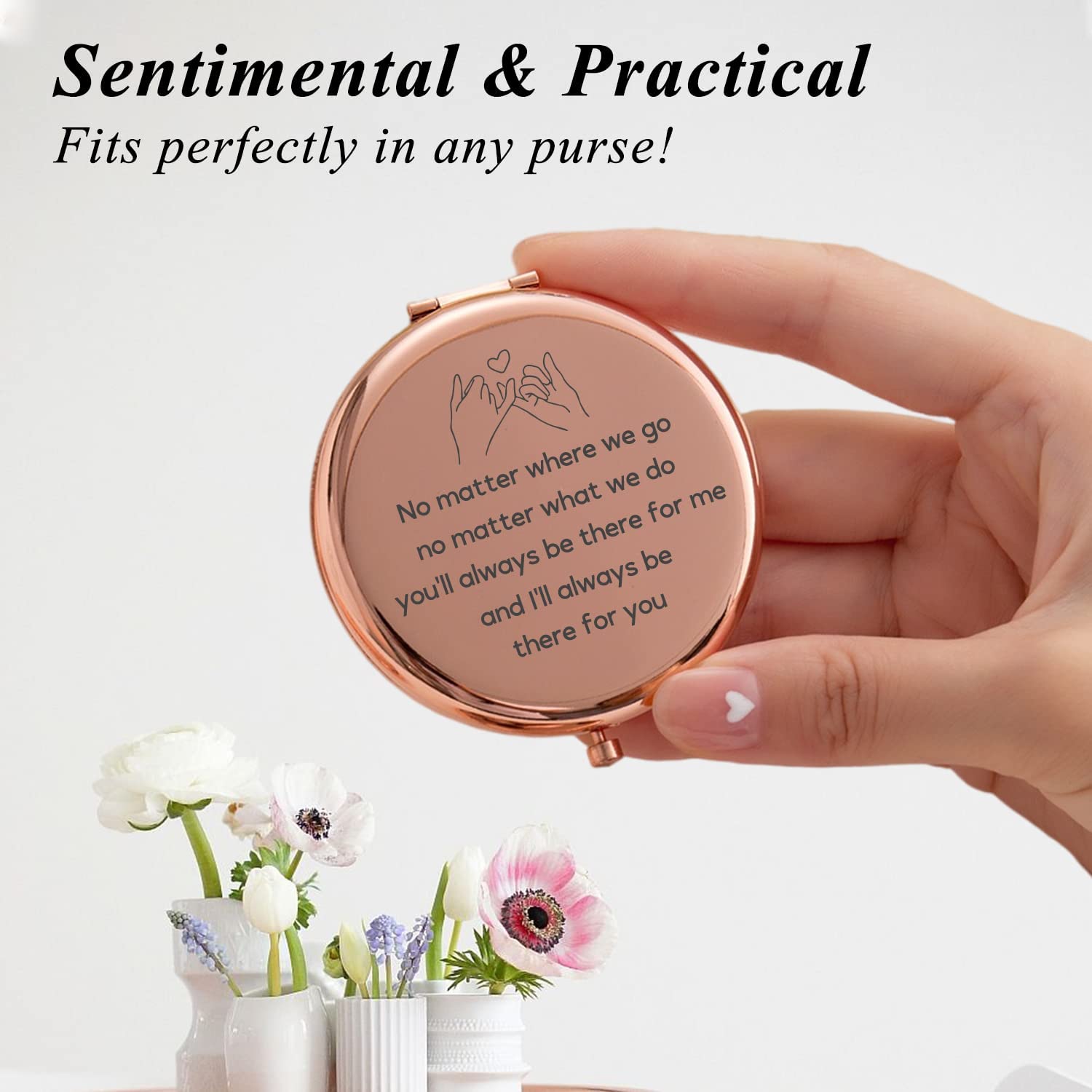 No Matter Where We Go Compact Mirror