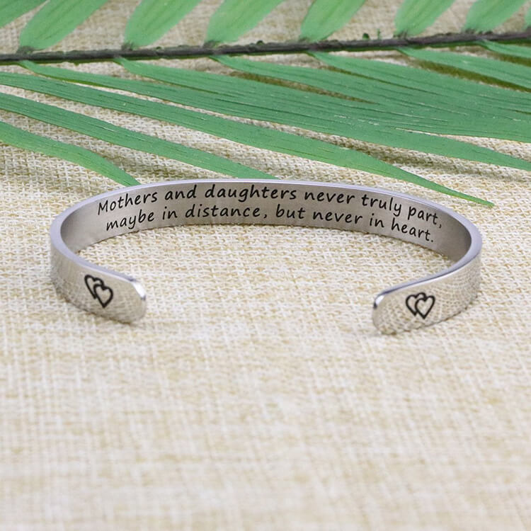 Mothers and Daughters Never Truly Part Cuff Bracelet bracelets GrindStyle